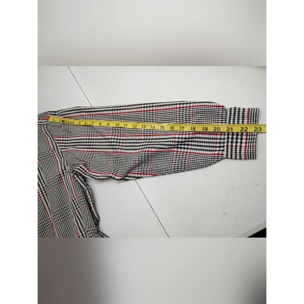 Vtg. Charter Club Wool Blend Vest & Matching Shirt Women Sz XL Plaid